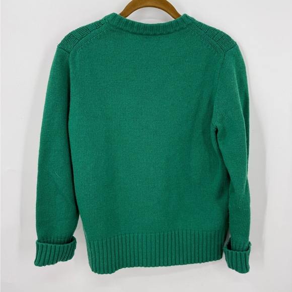 J.Crew Factory lambswool-blend cable-knit sweater in green. M - Picture 11 of 12